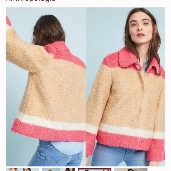 Anthropology colorblock Sherpa jacket - Picture 11 of 11